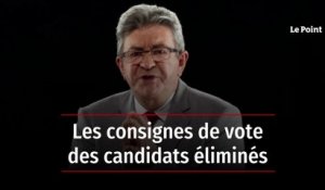 Les consignes de vote des candidats éliminés