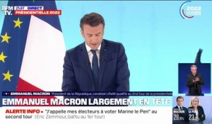 Emmanuel Macron: "Votre confiance m'honore, m'oblige et m'engage"