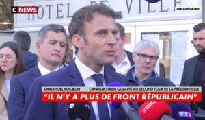 Emmanuel Macron : «Il n’y a plus de front républicain»