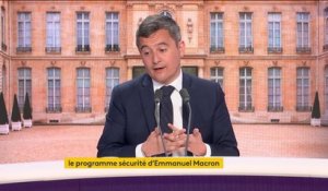 Amende forfaitaire, encadrement militaire : Gérald Darmanin détaille le programme sécurité d'Emmanuel Macron