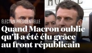 Pour Macron, il n'y a pas eu de "front républicain" en 2017... contrairement à qu'il disait à l'époque