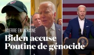"Génocide", "boucher" : comment Joe Biden s'en prend verbalement à Vladimir Poutine