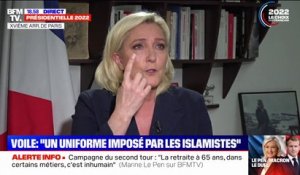 Marine Le Pen veut "réarmer moralement les policiers" et évoque "l'ensauvagement" de la société