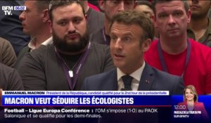 Emmanuel Macron: "Le projet de l'extrême droite est la fermeture nette du renouvelable et le démantèlement des éoliennes qui existent"