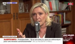 Immigration: Marine Le Pen souhaite que "pour que les pays qui refusent la réadmission de leurs compatriotes", "il n'y ait plus de visas, plus d'aides au développement"