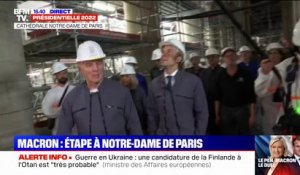 Trois ans après l'incendie, Emmanuel Macron en visite à la cathédrale Notre-Dame de Paris