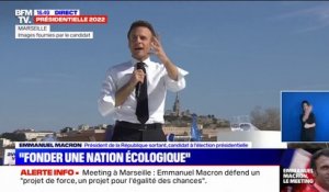 Meeting d'Emmanuel Macron à Marseille: "L'extrême droite est un projet climatosceptique"