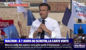 Meeting d'Emmanuel Macron à Marseille: le président-candidat a joué la carte verte à une semaine du scrutin