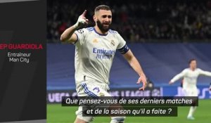 Demies - Guardiola : “La carrière de Benzema parle d’elle-même”