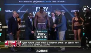 Poids lourds - La pesée entre Tyson Fury et Dillian Whyte