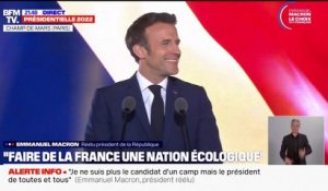 Emmanuel Macron: "Je ne suis plus le président d'un camp, mais le président de toutes et tous"