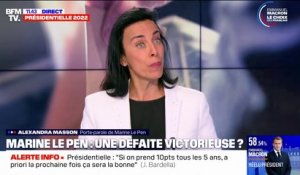 Alexandra Masson, porte-parole de Marine Le Pen: "Nous sommes très satisfaits de ce beau résultat, c'est un vrai message d'espoir"