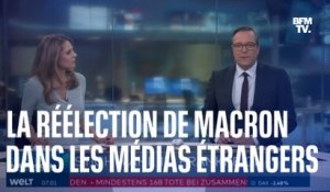 L'annonce de la réélection d'Emmanuel Macron par les médias étrangers