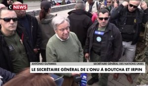 Antonio Guterres en déplacement à Boutcha et Irpin