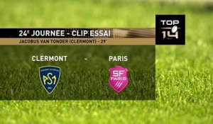 TOP 14 - Essai de Jacobus VAN TONDER 2 (ASM) - ASM Clermont - Stade Français Paris - Saison 2021/2022