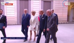 Cérémonie d'investiture: Brigitte Macron rejoint la salle des fêtes de l'Élysée
