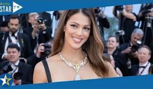 Iris Mittenaere sublime à Cannes : robe noire fendue et bustier, Miss France 2016 en femme fatale po