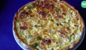 Quiche poivrons/chorizo/parmesan