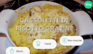 Cassolette de risotto gratiné