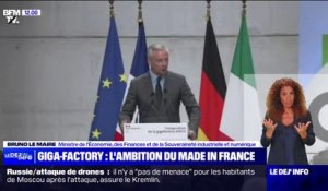 Giga-factory: "Ce sont quatre sites de production de batteries électriques qui vont naître, qui représentent 10.000 emplois pour la région", indique Bruno Le Maire