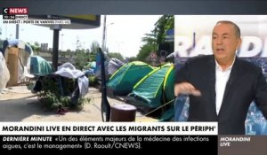 L’équipe de "Morandini Live" prise à partie en direct et interdite de filmer ce matin dans un camp de migrants installé au bord du périphérique alors que des dizaines de personnes dorment sur place - Regardez