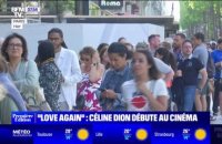 Des centaines de fans de Céline Dion réunis pour l'avant-première de "Love Again", dans lequel elle joue son propre rôle