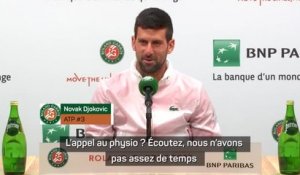 Roland-Garros - Djokovic : "Pas assez de temps pour parler de mes blessures, la liste est longue"