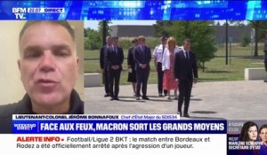Annonces d'Emmanuel Macron sur les feux de forêt: "La force réside dans l'anticipation et là tout a été anticipé", affirme le lieutenant-colonel Jérôme Bonnafoux