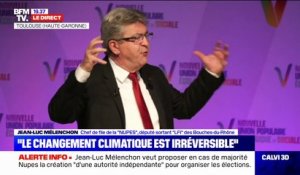 Jean-Luc Mélenchon sur le changement climatique, parle d'un "chaos"