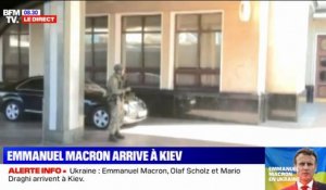 Le train d'Emmanuel Macron, Olaf Scholz et Mario Draghi vient d'arriver en gare de Kiev