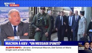 Gérard Larcher: "Il était temps qu'Emmanuel Macron aille à Kiev"