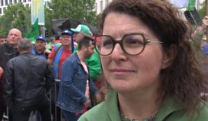 Manifestation du 20 juin à Bruxelles: interview de Marie-Hélène Ska (CSC)
