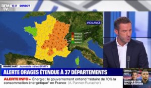 Orages: la vigilance orange est étendue à 37 départements