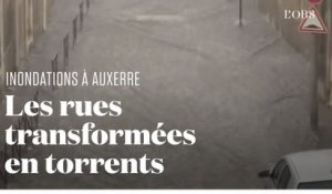Des pluies torrentielles inondent le centre-ville d'Auxerre