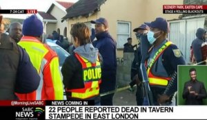 Afrique du Sud - Les cadavres d'au moins 17 personnes, des jeunes pour la plupart, ont été découverts dans un bar d'East London - Il y aurait également de nombreux blessés