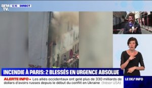 Incendie à Paris: deux personnes sont grièvement blessées