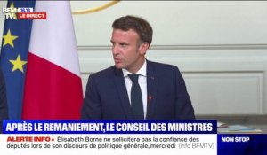 Emmanuel Macron à ses ministres: "Vous devrez tenir"