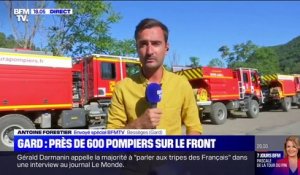 Incendies: dans le Gard, 600 pompiers toujours mobilisés pour éviter la reprise de feu