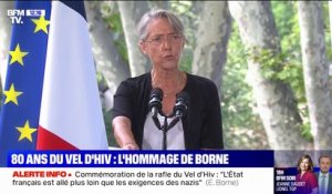 80 ans du Vel d'Hiv: "Pour garder son honneur, notre pays doit regarder son histoire en face", déclare Élisabeth Borne