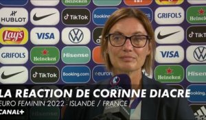 La réaction de Corinne Diacre après Islande / France - Euro Féminin 2022