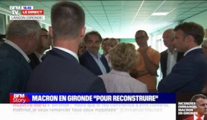 EN DIRECT - Emmanuel Macron en déplacement au poste de commandement du feu de Landiras, à la rencontre des maires dont les villages ont été évacués