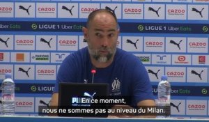 Marseille - Tudor : "Un fossé entre le Milan et nous"