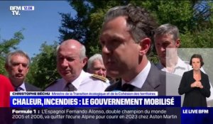 Christophe Béchu, le ministre de la Transition écologique et de la Cohésion des territoires, se rend dans le département de l'Isère, très fortement touché par la sécheresse