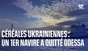 Céréales ukrainiennes: un premier navire a quitté le port d'Odessa