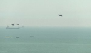 Des hélicoptères militaires chinois survolent l'île de Pingtan, près du détroit de Taïwan
