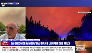 Incendie en Gironde: "On est en train de faire un pare-feu le long de l'autoroute", explique le maire d'Hostens