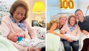 États-Unis : une femme de 99 ans fait la connaissance de son 100e arrière-petit-enfant pour la première fois, une rencontre remplie de tendresse