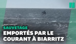 Impressionnant sauvetage de baigneurs emportés par une baïne à Biarritz