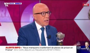 Éric Ciotti favorable à un "ministre délégué" aux prisons aux côtés du garde des Sceaux