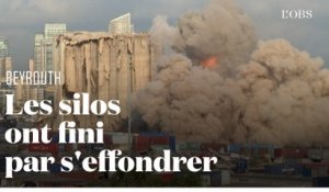 Des silos à grains s'effondrent dans le port de Beyrouth, deux ans après les explosions